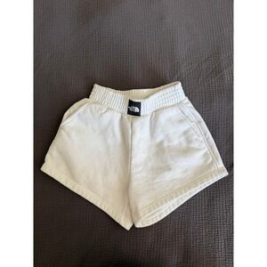 The North Face Women's Cream White Fleece Athletic Shorts